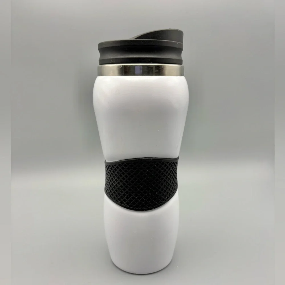 KPMG White Stainless Steel Travel Mug 14 oz Insulated Coffee Tumbler